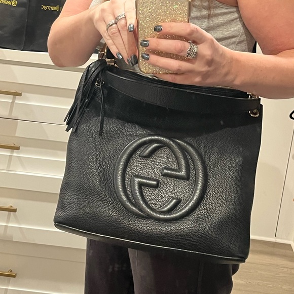 Gucci soho black pebble leather tote - Picture 5 of 6